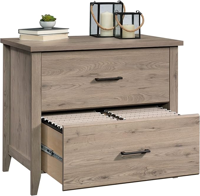 Sauder Summit Station 2-Drawer Lateral File Cabinet, L: 33.86" x W: 20.87" x H: 29.02", Laurel Oak
