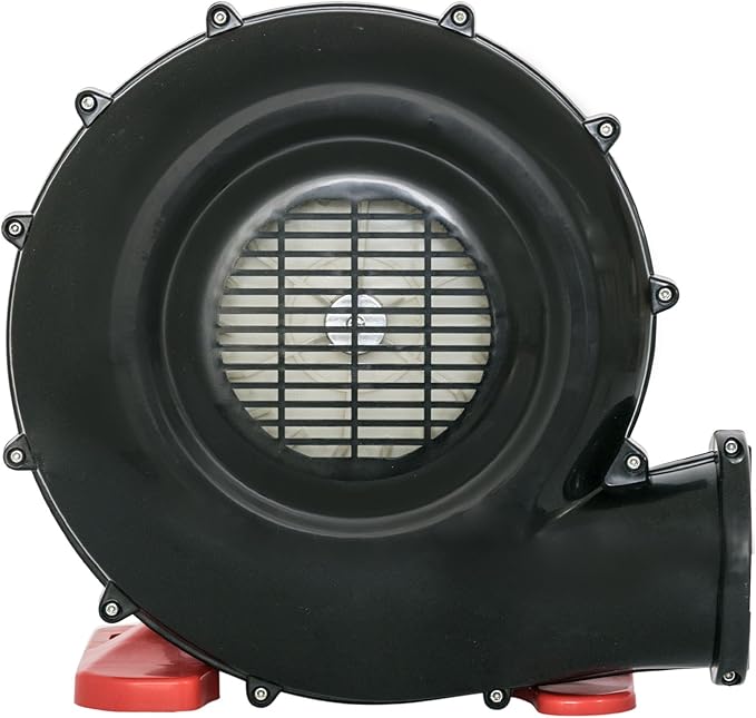 XPOWER BR-15 ¼ HP Indoor/Outdoor Inflatable Blower Fan for Holiday/Yard Decorations, Bounce Houses, Movie Screens,Black/Red