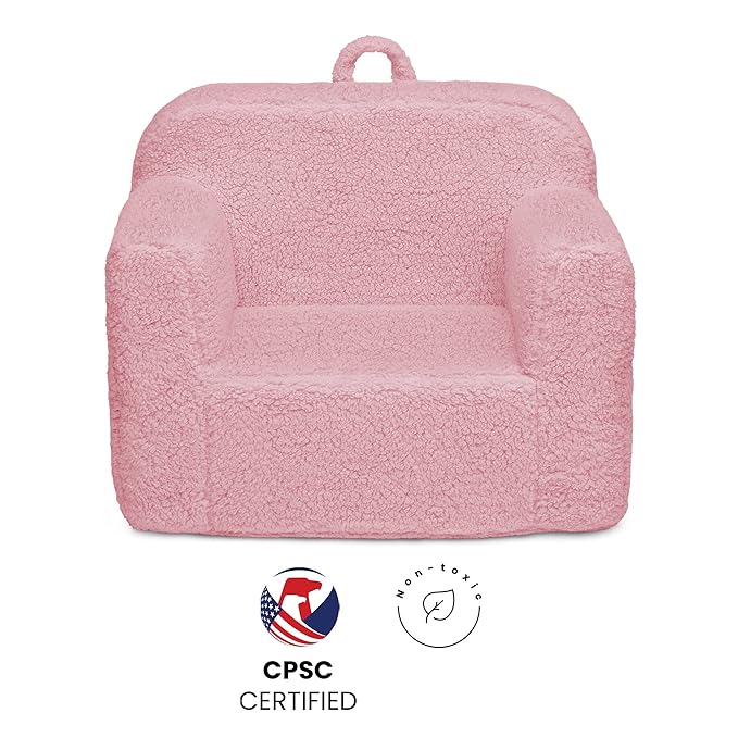 Delta Children Cozee Sherpa Chair, Pink
