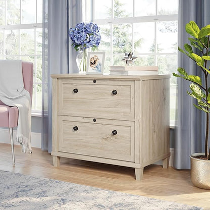 Sauder Hammond Lateral File, L: 32.87" x W: 20.55" x H: 30.0", Chalk Oak Finish