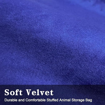 Jorbest Stuffed Animal Bean Bag Storage, Cute Excavator Stuffed Animal Storage Bean Bag Chair Cover for Kids and Adults, Luxury Velvet Bean Bag Covers Only without Filling, (200L/52 Gal)