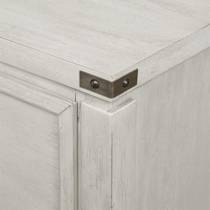 OSP Home Furnishings Designs Baton Rouge 2 Drawer File Cabinet with Rustic Design and Metal Accents, Champagne Oak