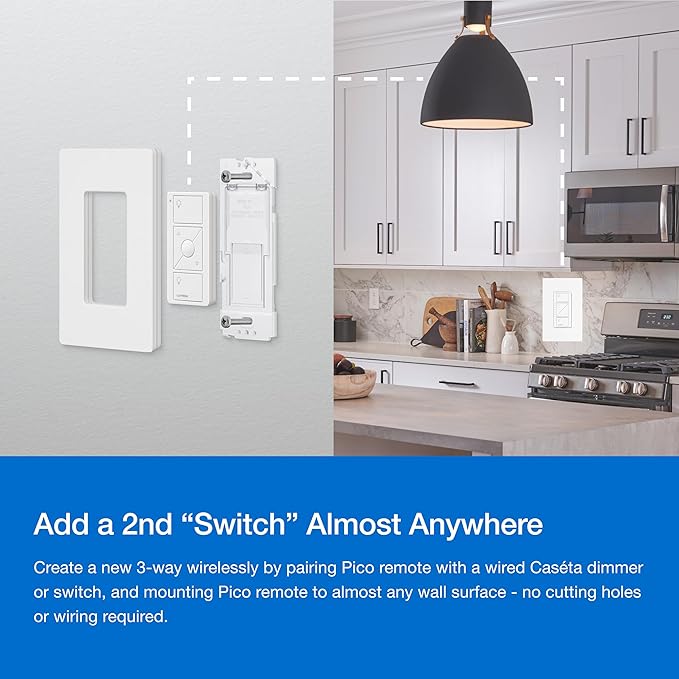 Lutron Caseta Original Smart Dimmer Switch Kit, 2 Dimmer Switches, 2 Wall Plates, 2 Remotes, 2 Pedestals, and Smart Hub, Works with Alexa, Apple Home, Google Home, 3Way, 150W, No Neutral, P-BDG-PKG2W