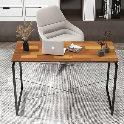 Acme Jurgen Wooden Rectangle Top Writing Desk in Oak and Black