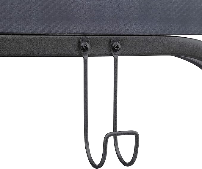 OSP Home Furnishings Reload Gaming Desk with Wireless Charging, USB Power Hub, and Remote Controlled RGB LED Lights, Matte Grey Carbon Fiber