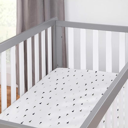 Carter's by DaVinci Colby 4-in-1 Low-Profile Convertible Crib in Grey and White, Greenguard Gold Certified