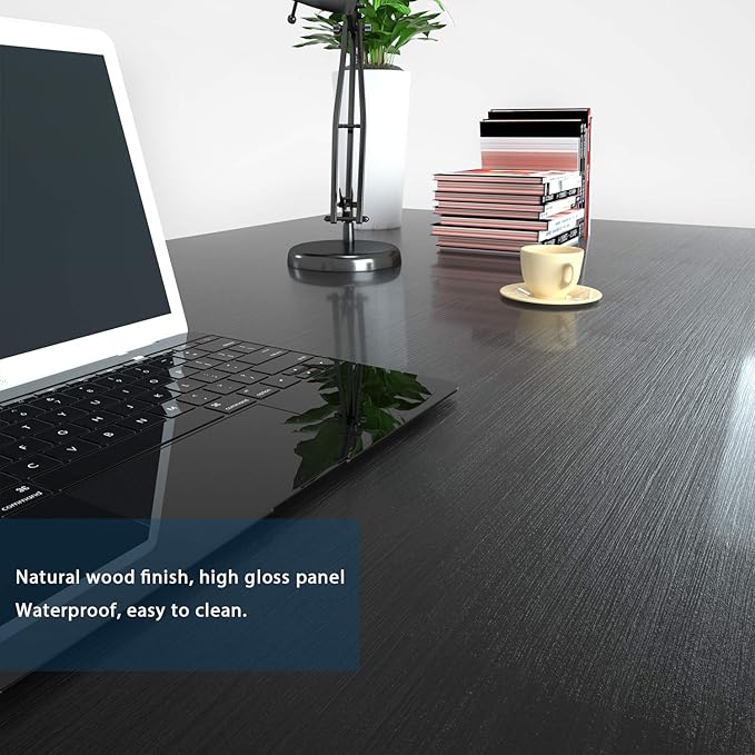 Foxemart Modern Small Computer Desk, 32 Inch, Sturdy Laptop Study Desk Table for Home Office, Black