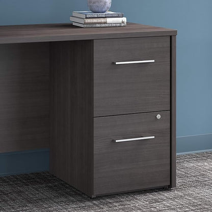 Bush Business Furniture Office 500 2 Drawer File Cabinet, 16W, Storm Gray
