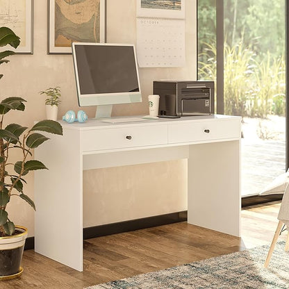 Ameriwood Home The Loft 2 Drawer Desk, White