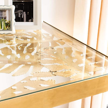 Safavieh Home Office Leilani Gold Leaf Palm Leaf Desk