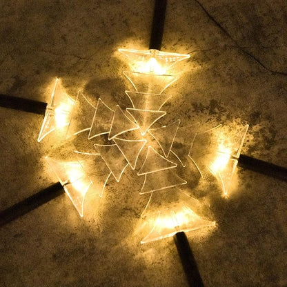 BRIGHTDECK Solar Christmas Pathway Lights Outdoor Decorations, Xmas Tree Lights Waterproof Led Garden Stake Lights for Walkway Yard Lawn Porch Holiday Decor 5-Pack (Xmas Tree Lights)