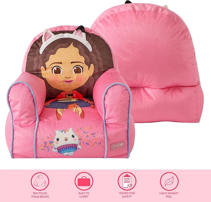 Idea Nuova Gabby's Dollhouse Bean Bag Sofa Chair