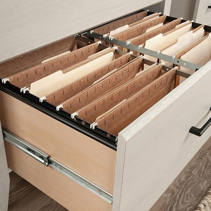 Sauder Summit Station 2-Drawer Lateral File Cabinet, L: 33.86" x W: 20.87" x H: 29.02", Glacier Oak