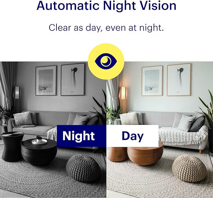 Canary View Indoor Home Security Camera 1080p HD WiFi IP | 24/7 Watch Live Video, Motion Alerts, Two-Way Talk, Night Vision, 10x Zoom, Private Mode, Compatible with Alexa, Google Assistant