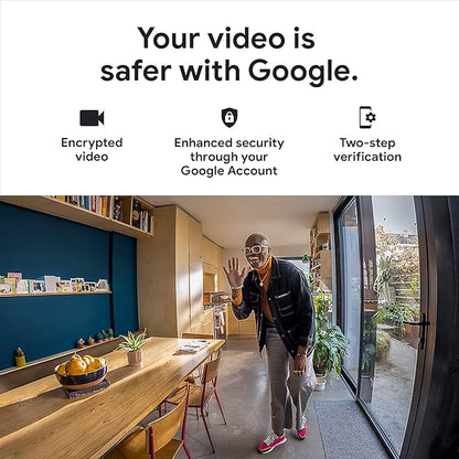 Google Nest Security Cam (Wired) - 2nd Generation - Fog, 1080p, Motion Only