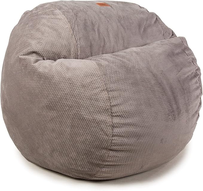 CordaRoy's Chenille Bean Bag Chair, Convertible Chair Folds from Bean Bag to Lounger, As Seen on Shark Tank, Charcoal - Full Size