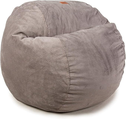 CordaRoy's Chenille Bean Bag Chair, Convertible Chair Folds from Bean Bag to Lounger, As Seen on Shark Tank, Charcoal - Full Size