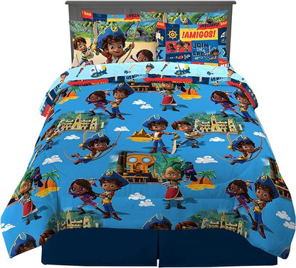 Franco Kids Bedding Super Soft Comforter and Sheet Set with Sham, 7 Piece Full Size, Santiago Of The Seas