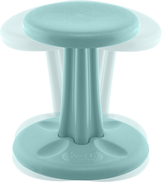 Kore Kids Wobble Chair - Flexible Seating Stool for Classroom & Elementary School, ADD/ADHD - Made in The USA - Age 6-7, Grade 1-2, Teal (14in)