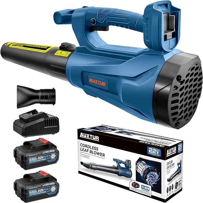 Cordless Leaf Blower with Battery and Charger,22V Lightweight and Efficient Battery Powered Blower,350CFM,120MPH Portable and Compact Yard Blower,Rechargeable Motor Versatile Electric Blower