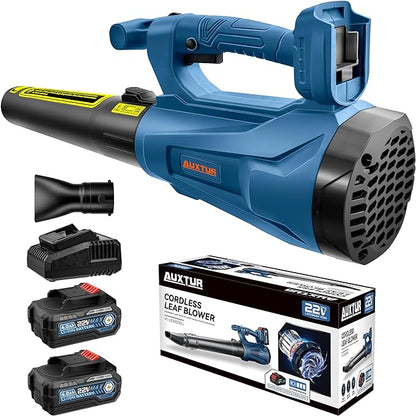 Cordless Leaf Blower with Battery and Charger,22V Lightweight and Efficient Battery Powered Blower,350CFM,120MPH Portable and Compact Yard Blower,Rechargeable Motor Versatile Electric Blower