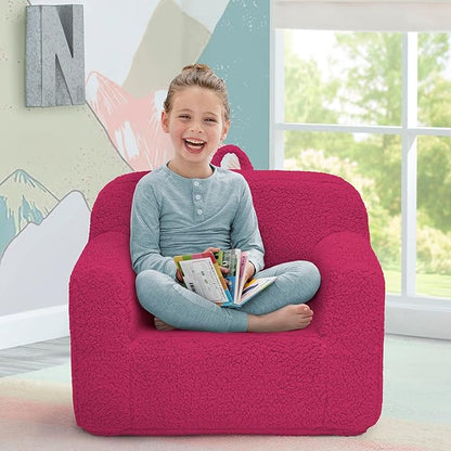 Delta Children Cozee Sherpa Chair, Hot Pink