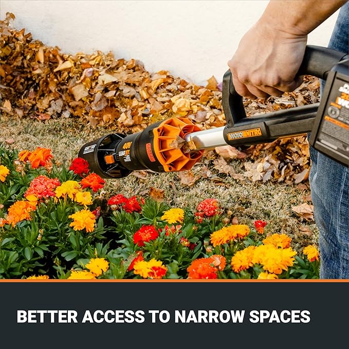 WORX Nitro 40V LEAFJET WG585 Leaf Blower Cordless with Battery & Charger, PowerShare, Blowers for Lawn Care Up to 165 MPH 620 CFM, Lightweight with High-Power Turbine Fan and Brushless Motor