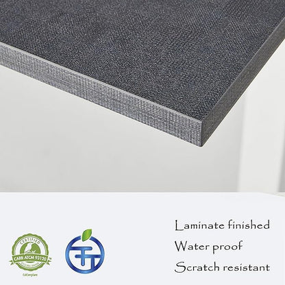 Kaboon Universal Tabletop 55"x20", Solid One-Piece Melamine Table Top, Double Desk L-Desk DIY, Home and Office, Greylish Blue