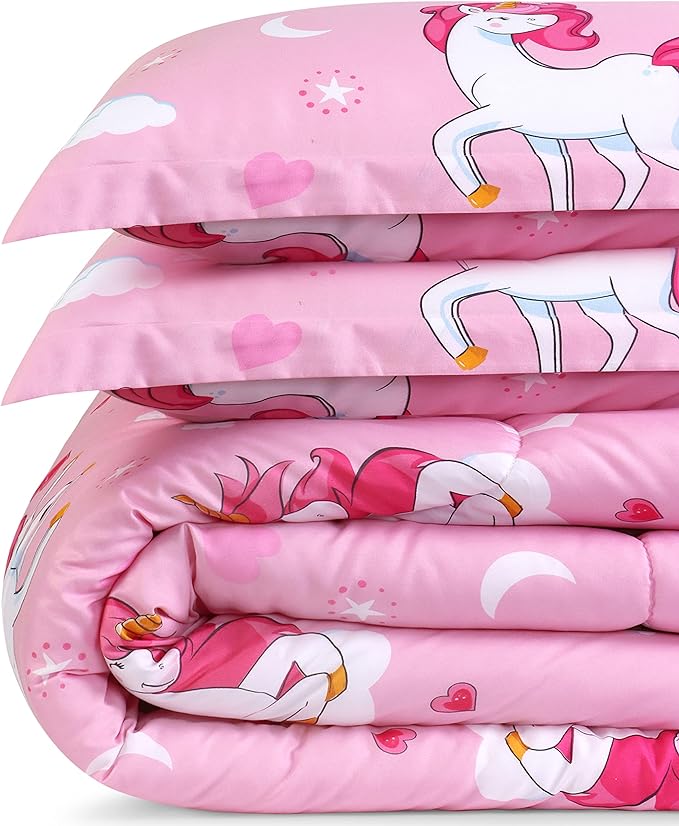 Utopia Bedding All Season Unicorn Comforter Set with 2 Pillow Cases, 3 Piece Soft Brushed Microfiber Kids Bedding Set for Boys/Girls, Machine Washable (Twin)