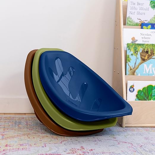 ECR4Kids Leaf Floor Seat, Rocker Chair, Earthtone, 6-Piece