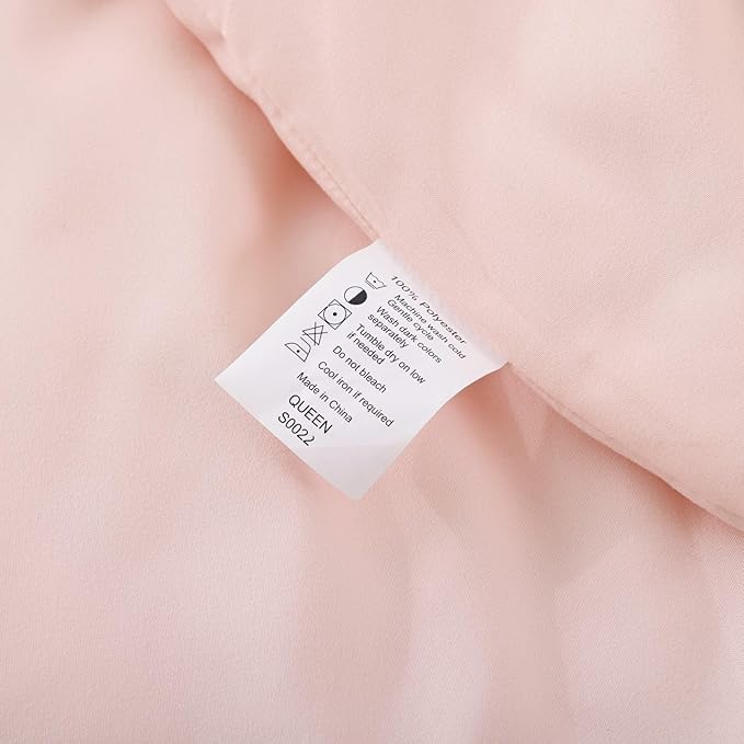 ROSGONIA Comforter Full Size for Girls Boys Teens Blush, 3pcs(1 Boho Pink Comforter & 2 Pillowcases) Lightweight Dorm Bedding Soft All Season Bed Set