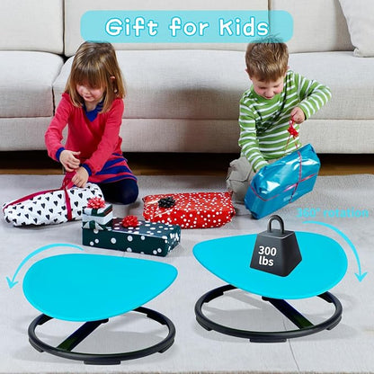 Swivel Sensory Spinning, Autism Children's Chair, Boost Balance in Kids,Non-Slip, Blue