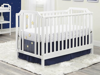 Suite Bebe Celeste 3 in 1 Convertible Island Crib, Wood and Acrylic, White
