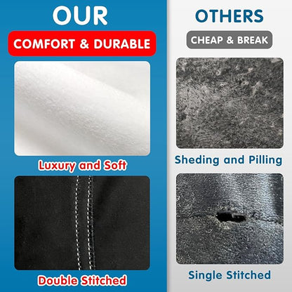 Lukeight Stuffed Animal Storage Bean Bag Chair Cover for Kids, Soccer Zipper Beanbag Chair Cover for Organizing Toddler & Kids' Rooms Plush Toys (Soccer Velvet, Large)