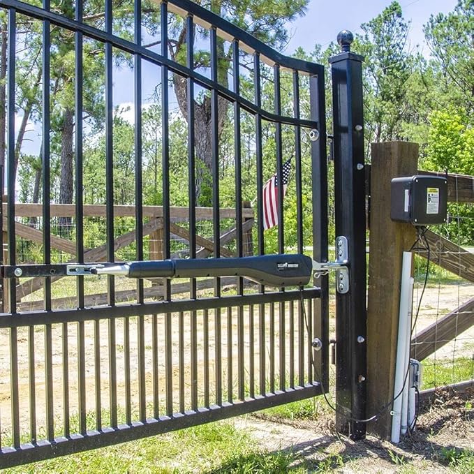Mighty Mule MM571W-A Automatic, Single Gate Opener - Upgraded, Black