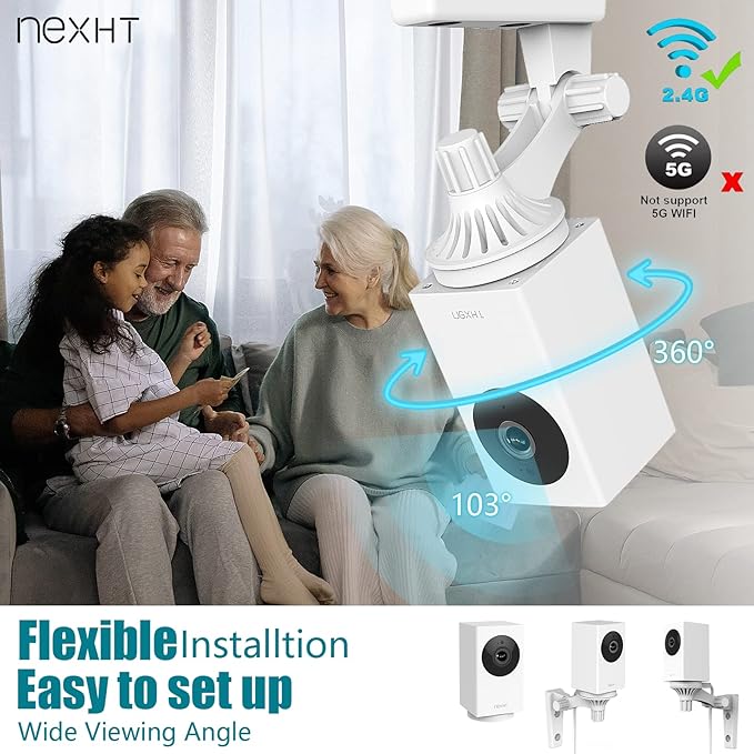 UGOHO.ME 1080P Pan/Tilt/Zoom Indoor Smart Camera Wi-Fi Viewing for Baby, Elderly, Pet, with Night Vision, Motion Detection and 2-Way Audio (86336), White, 3.36 x 1.92 x 1.86 inches