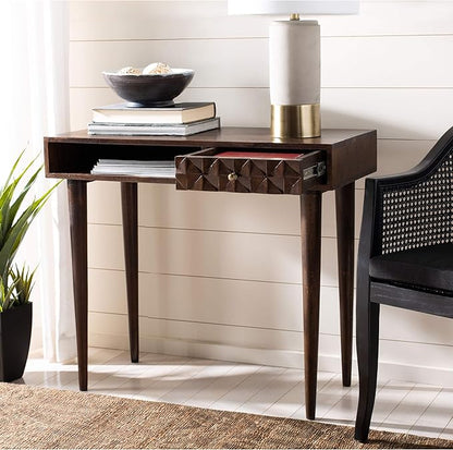 Safavieh Home Office Zinnia Modern Walnut Brown 1-drawer Desk