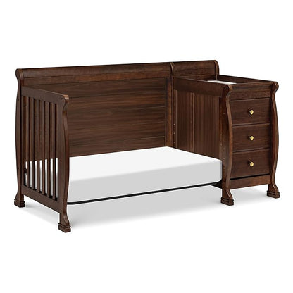 DaVinci Kalani 4-in-1 Convertible Crib and Changer Combo in Espresso