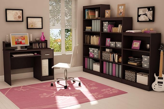 South Shore Axess Desk with Keyboard Tray, Chocolate
