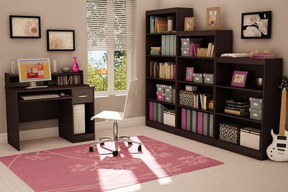 South Shore Axess Desk with Keyboard Tray, Chocolate