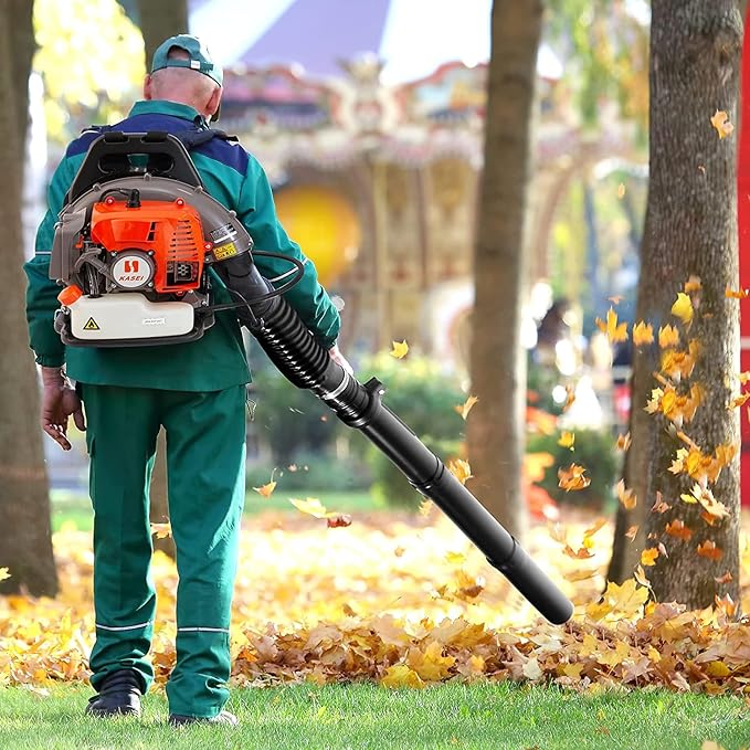 Leaf Blower by KASEI, 43CC 2-Stroke Backpack Gas Powered Leaf Blower, 200MPH Wind Speed & 530CFM Air Volume, EPA Certified Blowers for Lawn Care