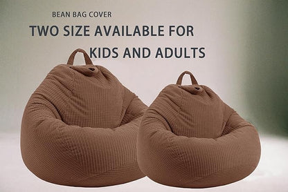 Stuffed Animal Storage Bean Bag Chair Cover (No Filler) Washable Ultra Soft Corduroy Bean Bag Cover for Organizing Plush Toys, Bean Bag for Adults