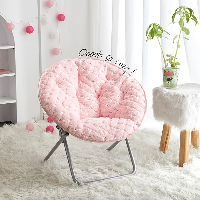 Heritage Kids Sequin Saucer Chair, Pink