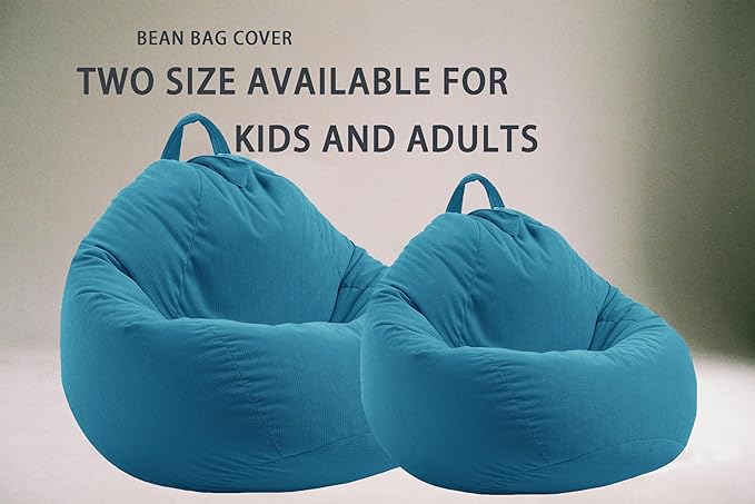 3 Ft Bean Bag Chair Cover (No Filler) Stuffed Animal Storage Bean Bag Cover for Pets Dogs/Cats Bed Corduroy Stuffed for Organizing Plush Toys