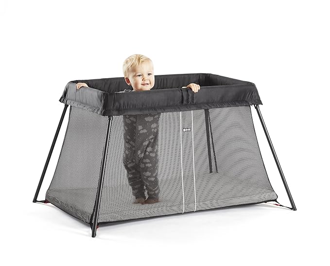 BabyBjörn Travel Crib Light - Black (040280US), One size