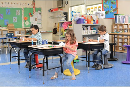 Kore Kids Preschool Wobble Chair - Flexible Seating Stool for Classroom, Preschool, Kindergarten & Elementary School - Age 4-5 yrs, Grey (12in)