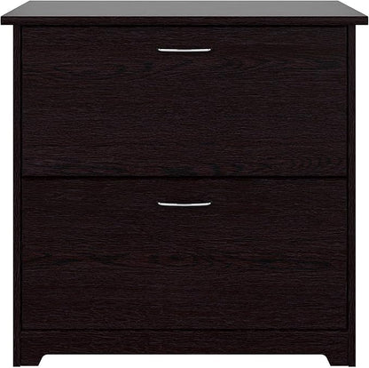 Bush Business Furniture Cabot 2 Drawer Lateral File Cabinet | Letter, Legal, and A4-size Document Storage for Home Office, 32W, Espresso Oak