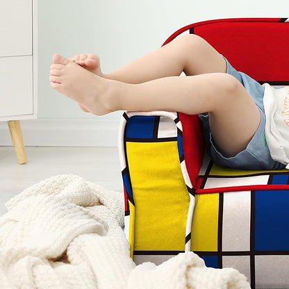 Cuddly Toddler Chair, Kids Snuggly-Soft armchair,Kids Sofa Chair with Washable and Removable Cover,Toddler Foam Chair with Friendly Carrying Handle, Reading Couch for Boys and Girls