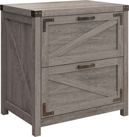 kathy ireland Home by Bush 2-Drawer Lateral File Cabinet, Letter/Legal, Restored Gray, 29-Inch (CGF129RTG-03)