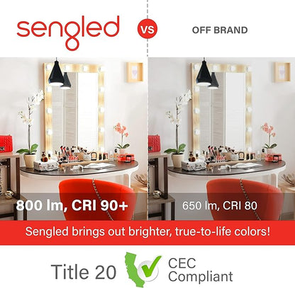 Sengled Alexa Light Bulb, S1 Auto Pairing with Alexa Devices, Smart Light Bulbs That Work with Alexa, Bluetooth Mesh Smart Home Lighting, Daylight 5000K, E26 60W Equivalent, 800LM, 3-Pack